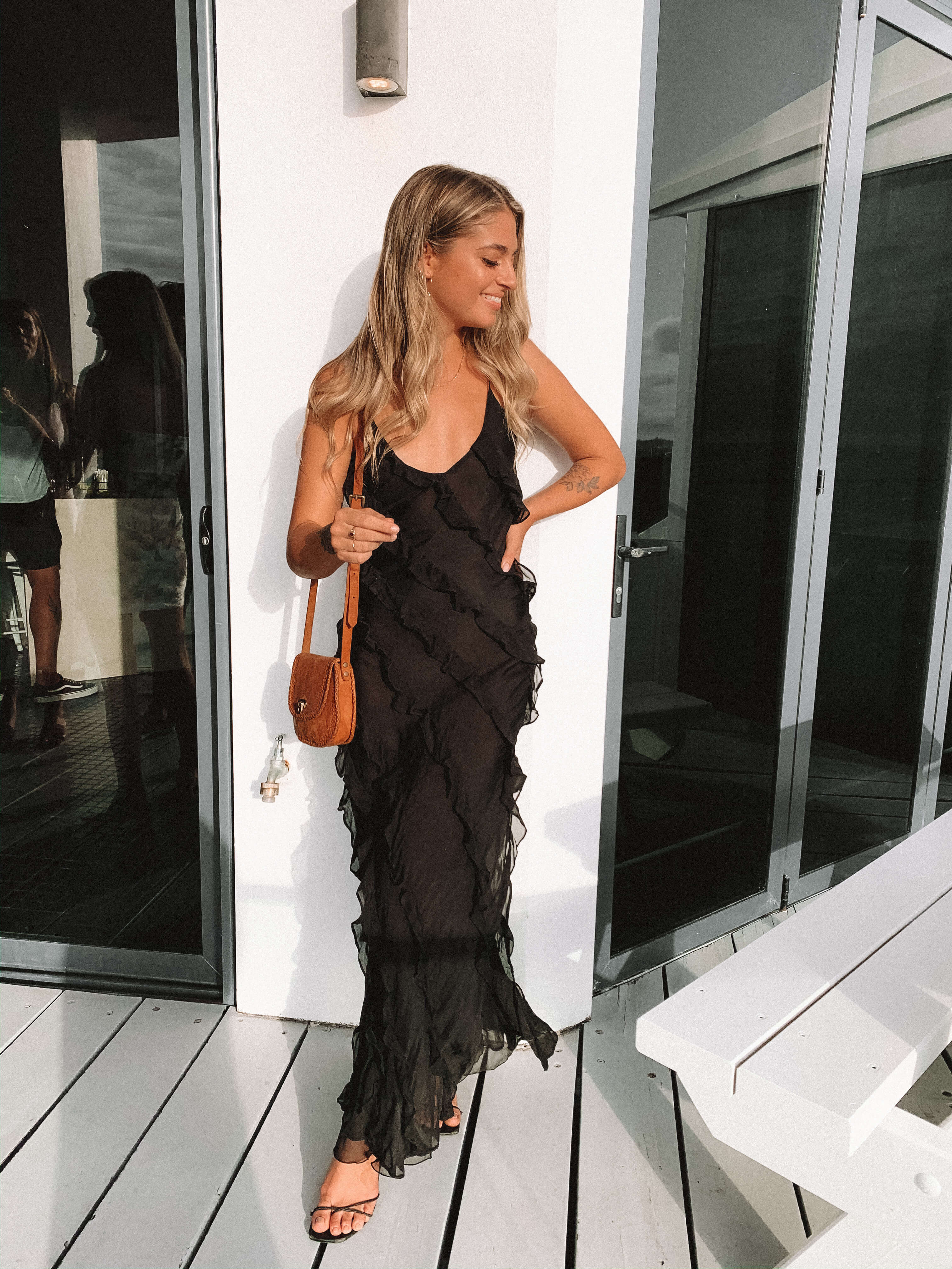 rat and boa black ruffle dress Rat & Boa Selena Dress – 02HIRE