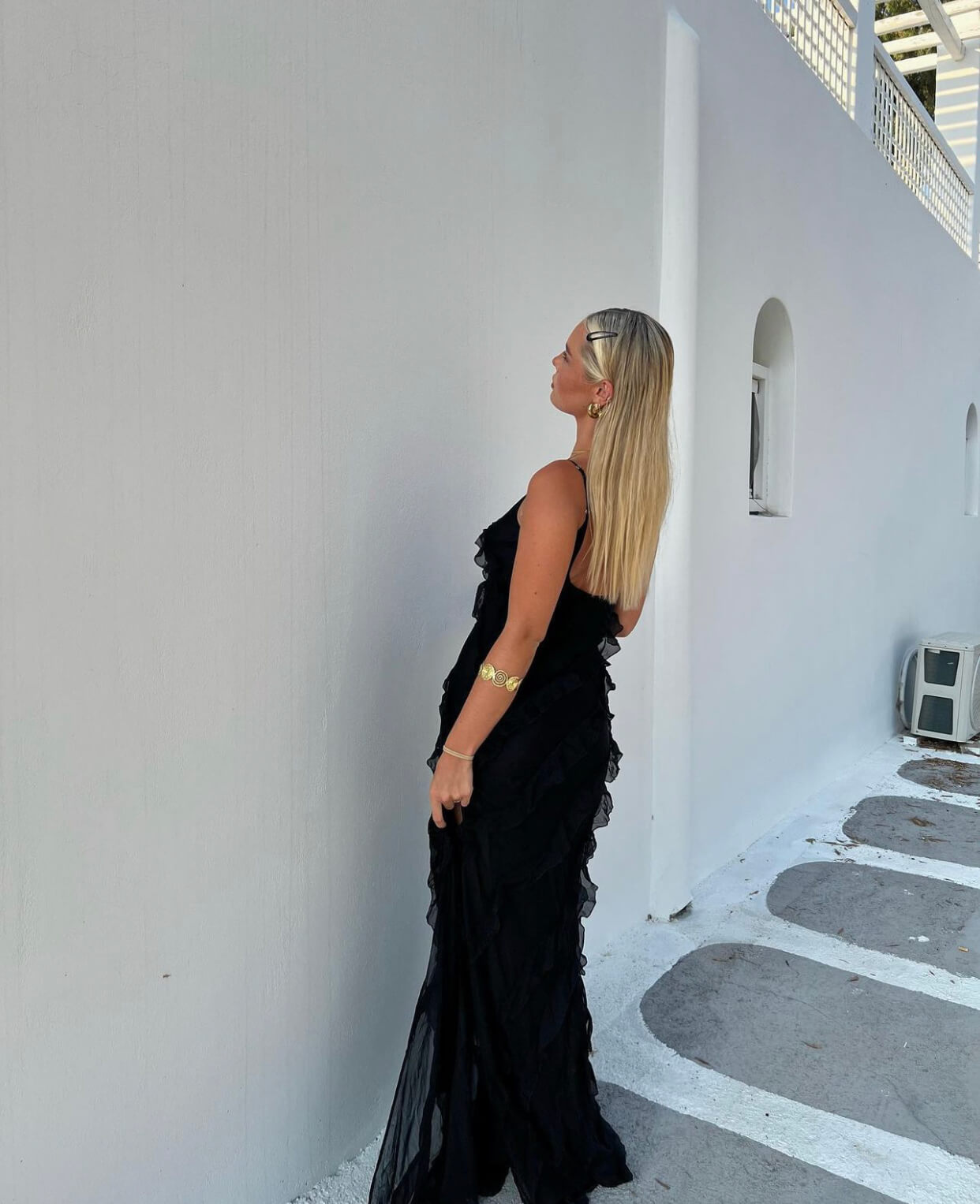 Rat & Boa Selena Ruffle Maxi Dress Black Size 6, 8 & 10