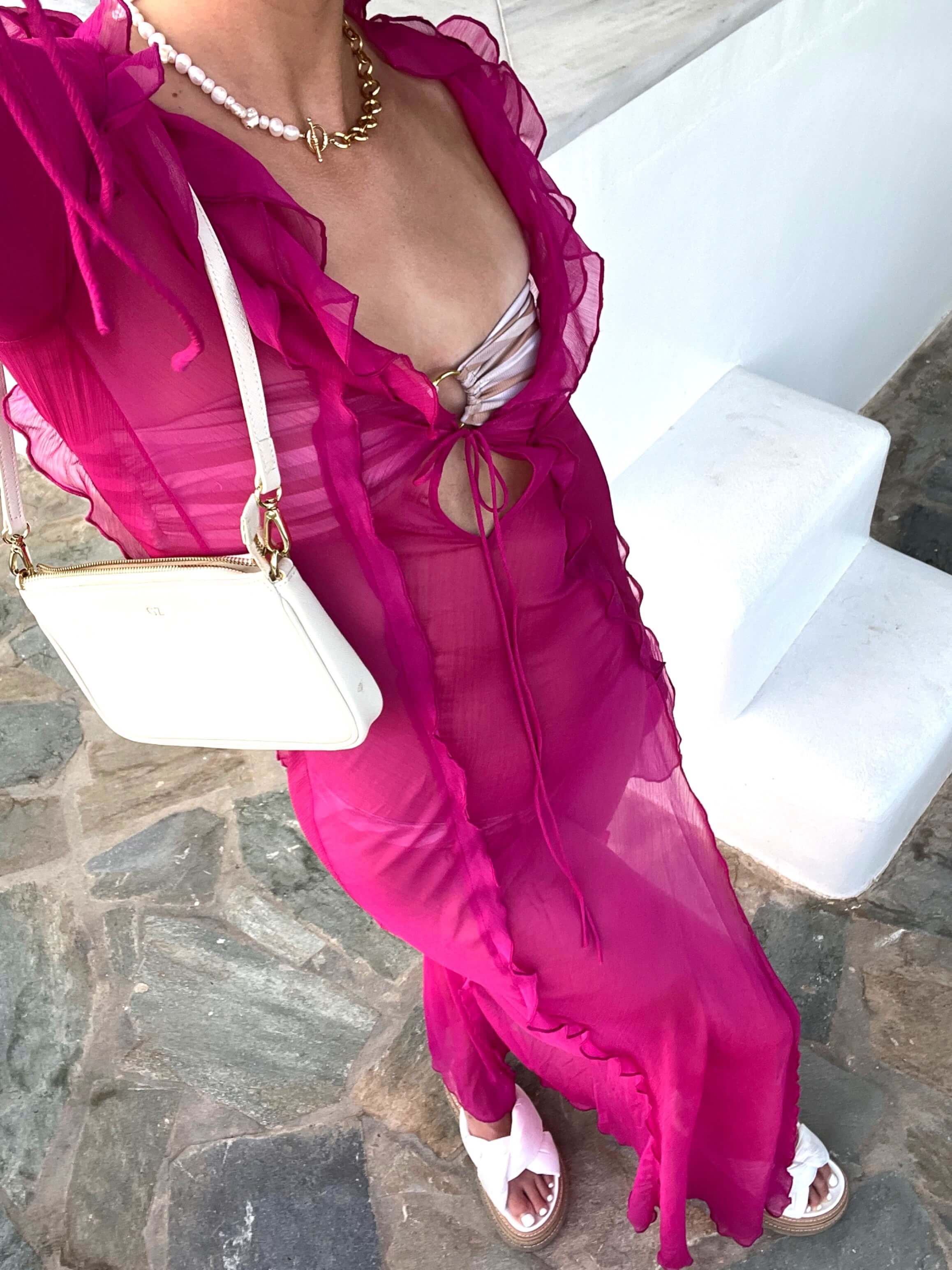 Rat & Boa Farretti Maxi Dress Hot Pink Size XS