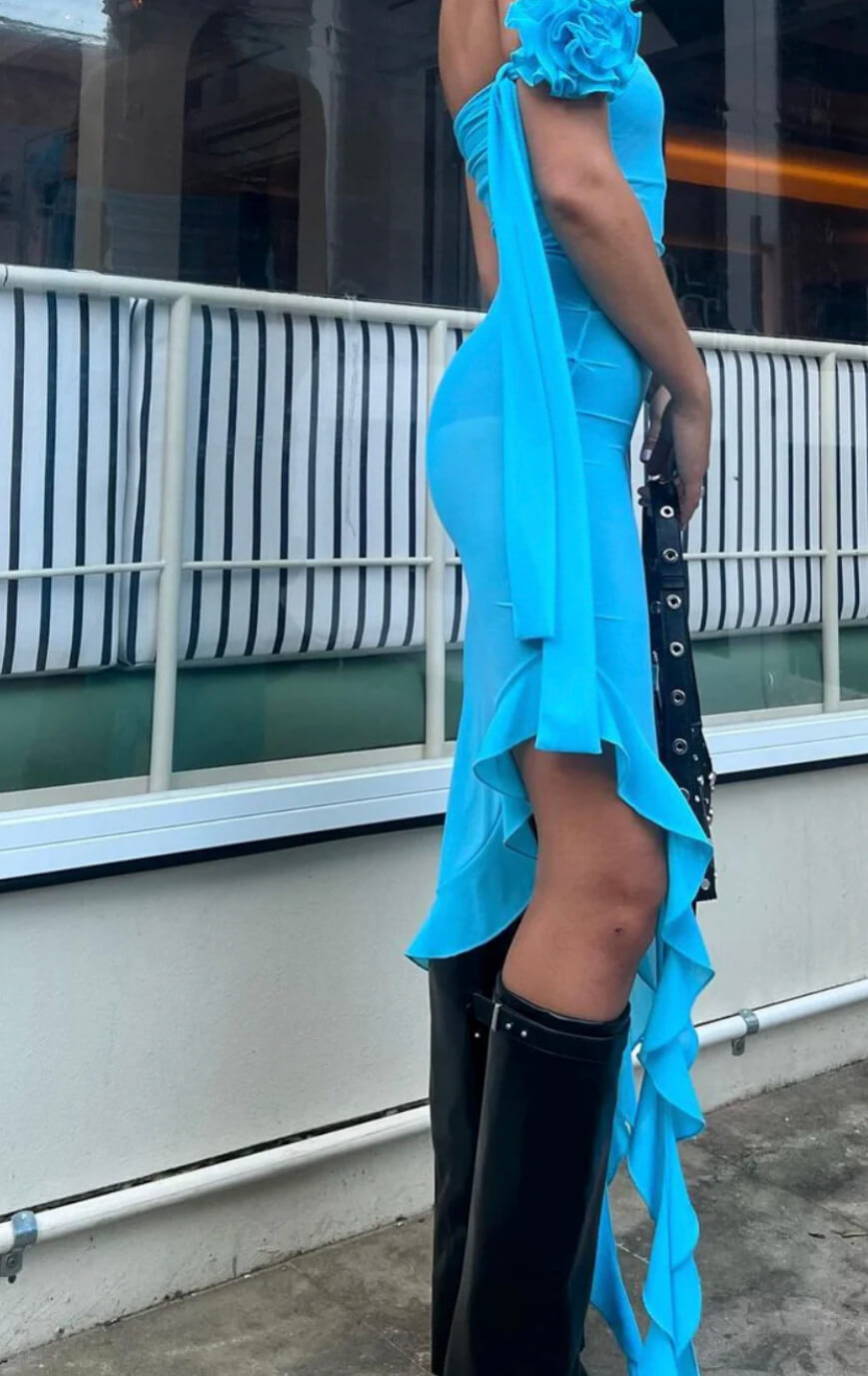 Fanci Club Crime Dress Blue Size 10