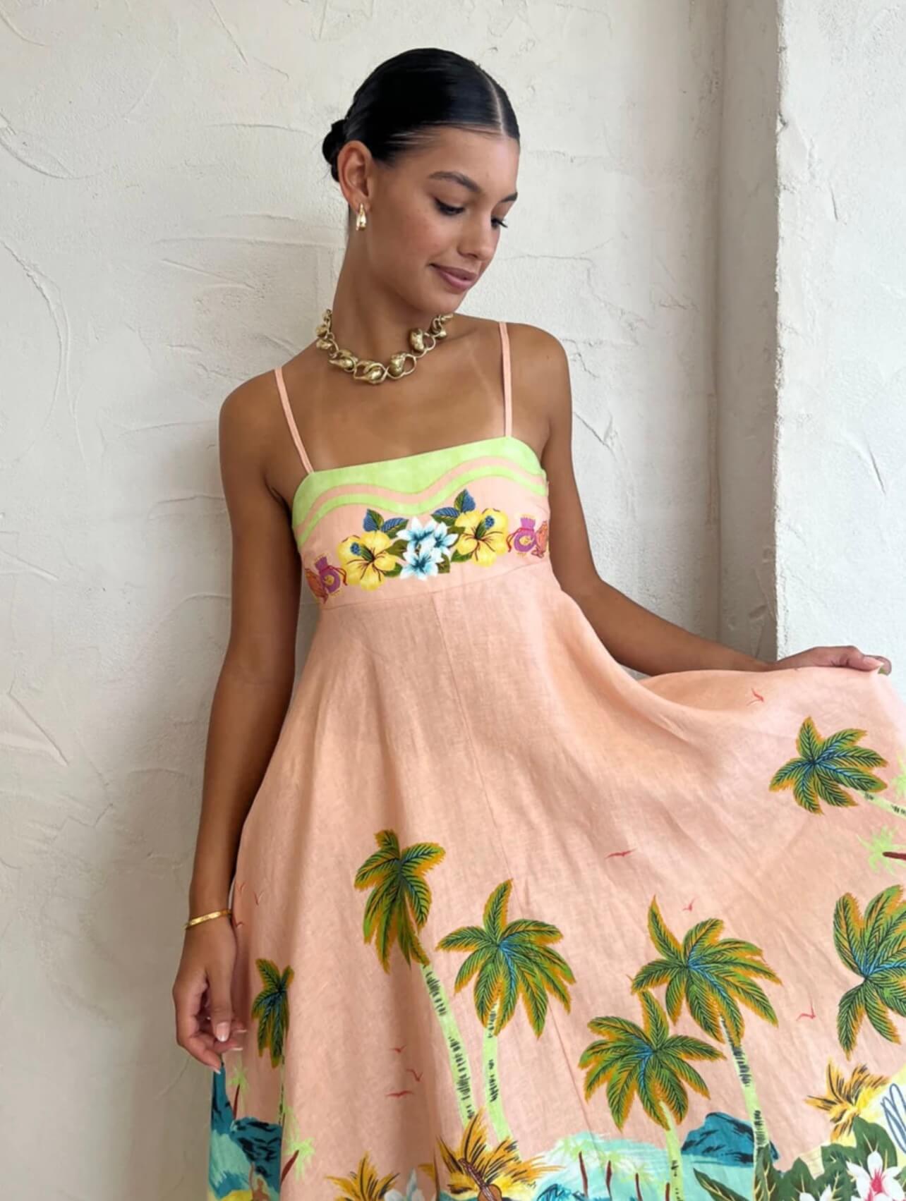 Alemais Mermaid Point Sundress Multi Size 8