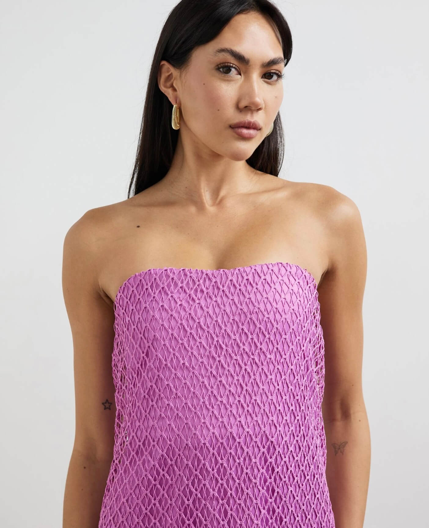open lace back dress Lolani Dress Soft Pink — Mini Dresses