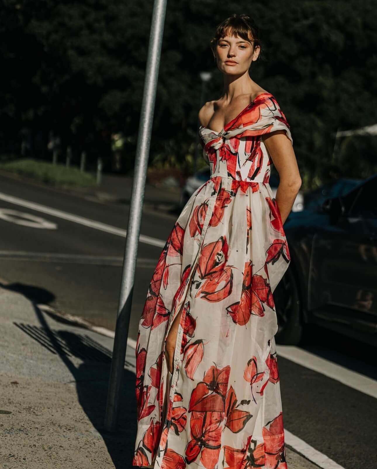 aje cordelia corseted maxi dress Cordelia Corseted Maxi Dress
