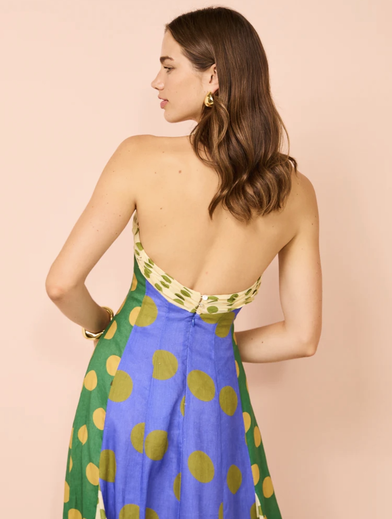dione halter midi dress LABEL STORE