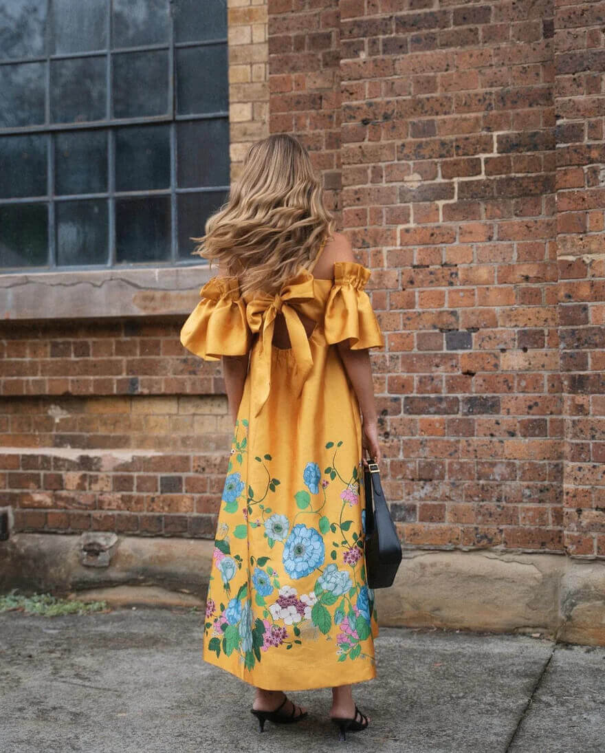 alemais dana midi dress in marigold Alemais Dana Midi Dress Marigold Size 6