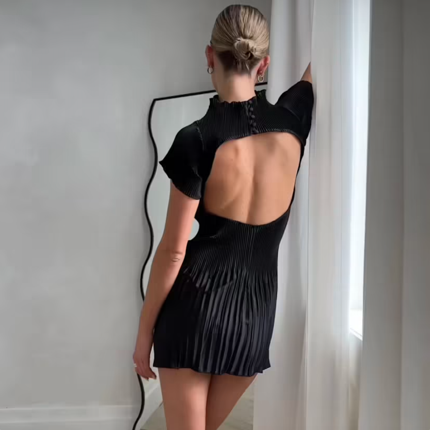 lidee black mini dress L'IDEE Costes Mini Dress in Noir