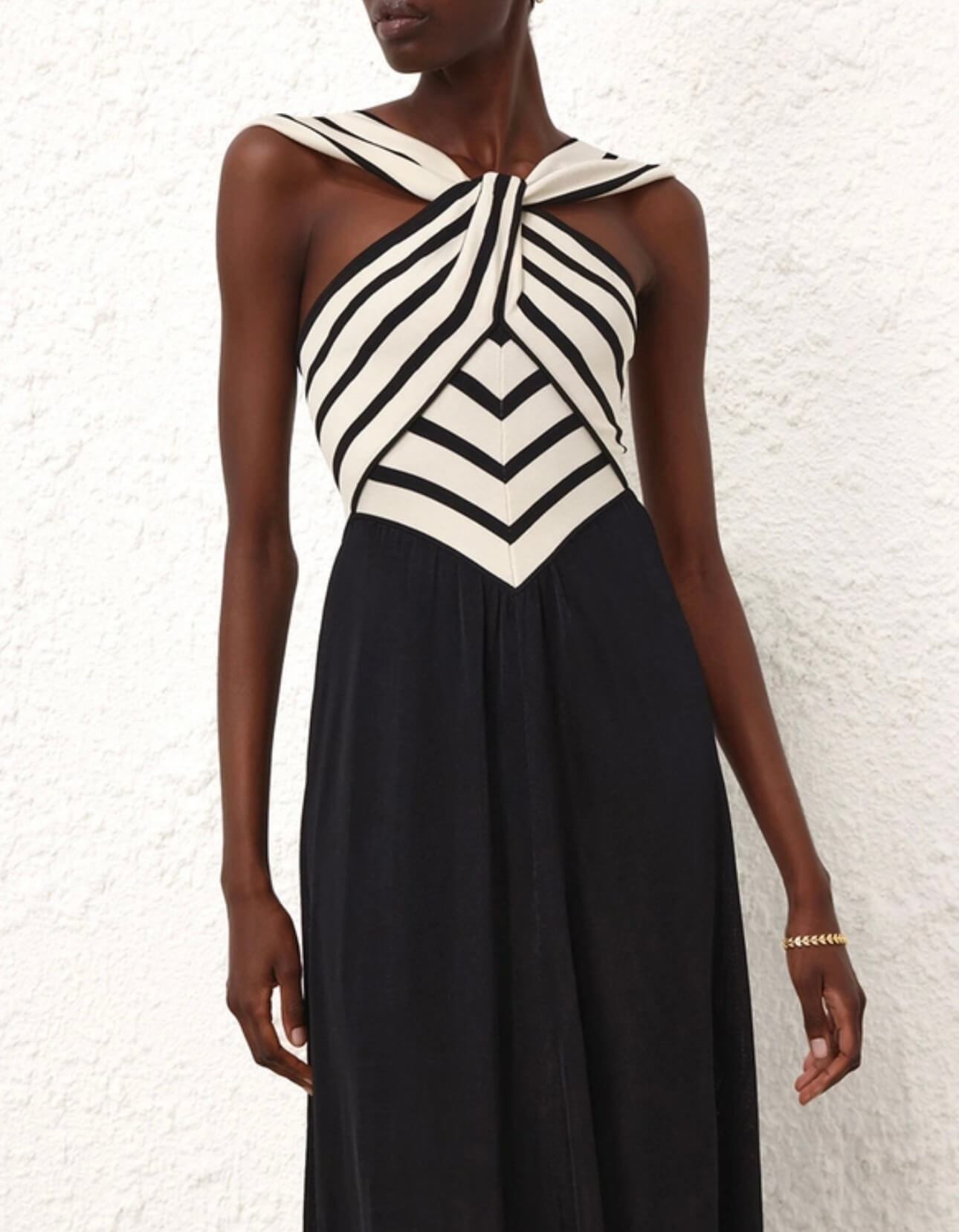 zimmermann natura halter neck midi dress Zimmermann Natura Lasercut Halter Dress (For Hire)  EKOLUV