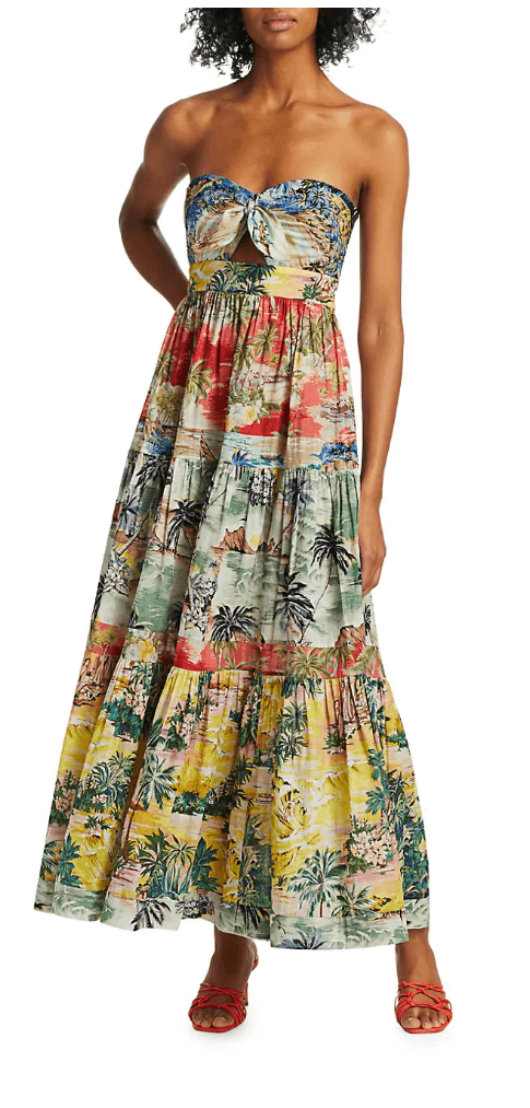 Zimmermann Juliette Tie Front Dress Spliced Size 0