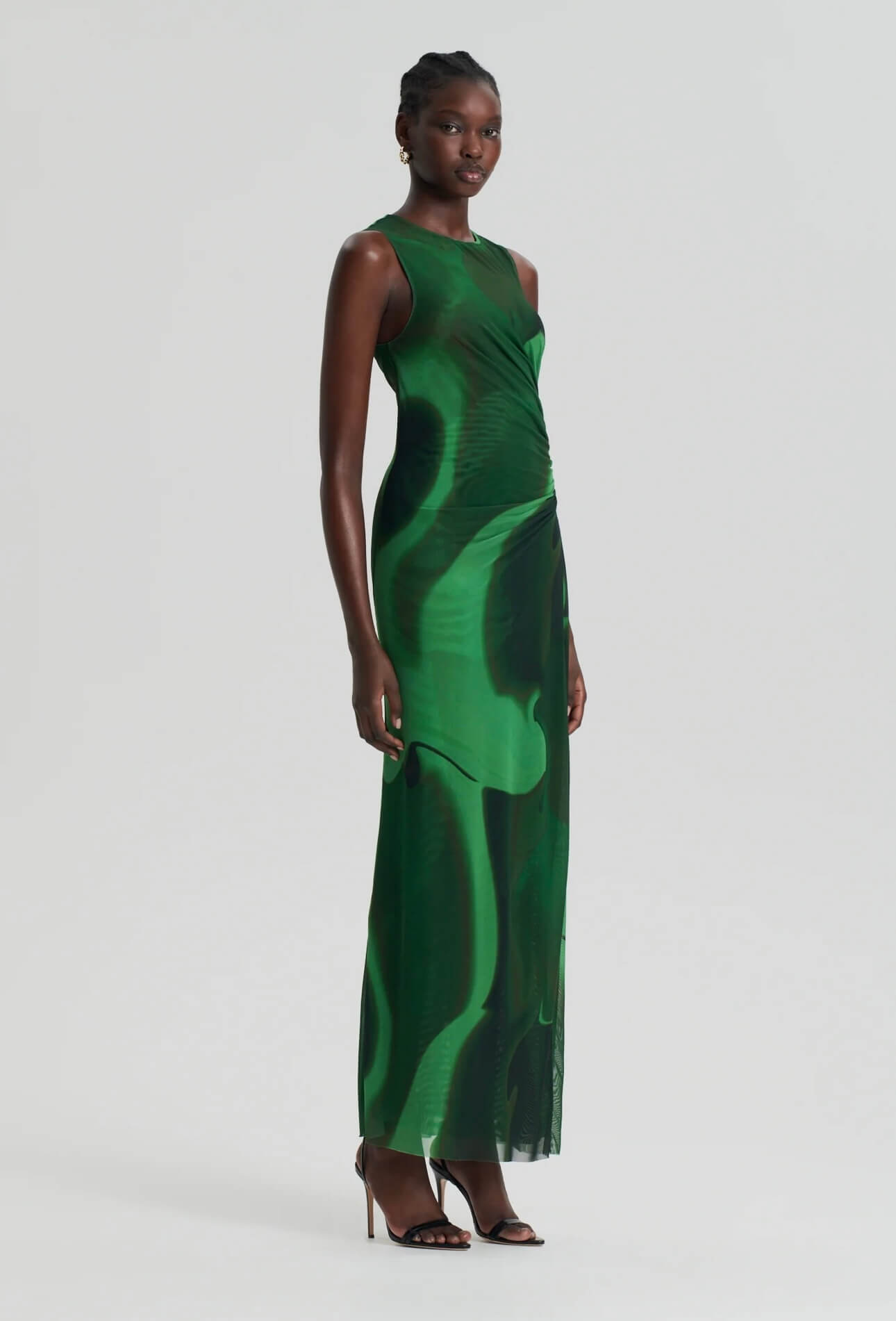 Scanlan Theodore Italian Watercolour Print Dress Green Multi Size 8
