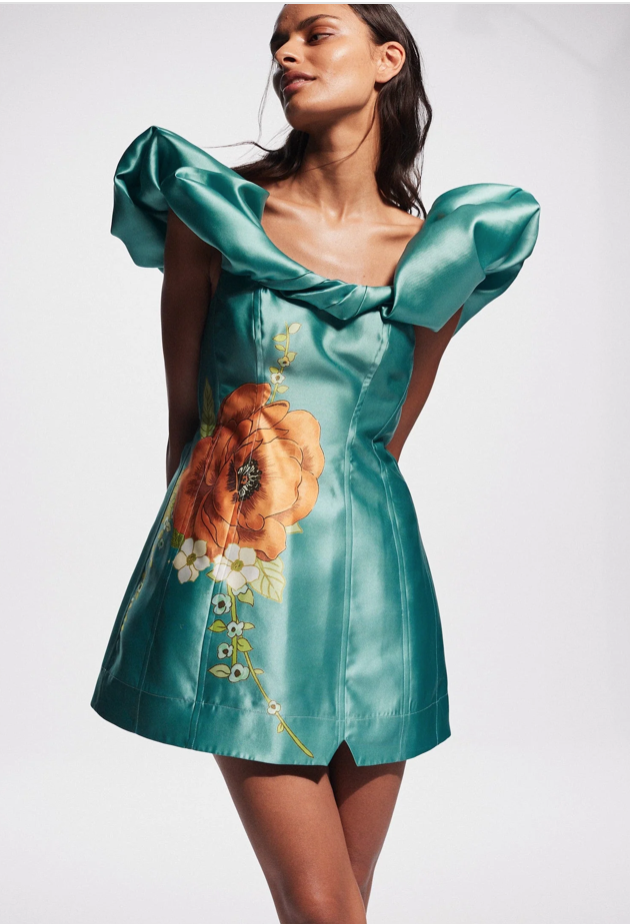 alemais regent jade mini dress Alemais Regent Jade Mini Dress in Jade