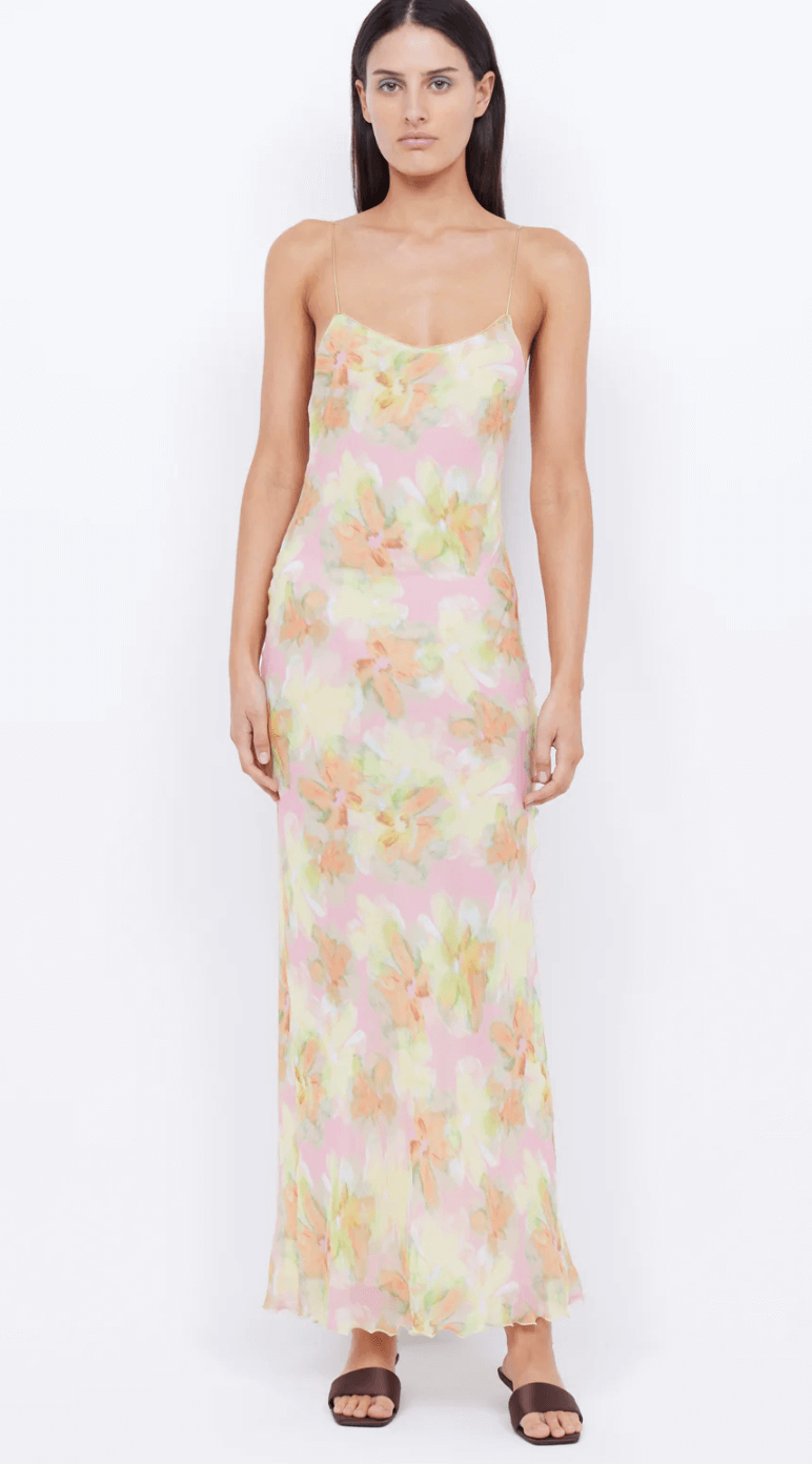 bec and bridge pink slip dress Bec + Bridge Liv Halter Maxi Dress in Pink Sherbet