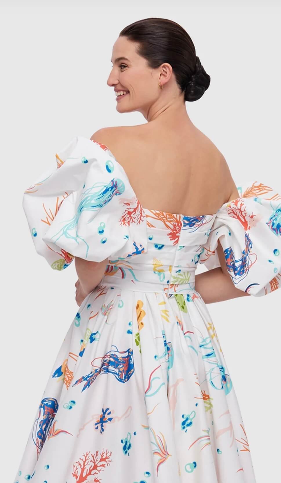 knee length dresses for ladies Claudia Tie Neck Midi Dress - Lemon by Leo & Lin for Hire