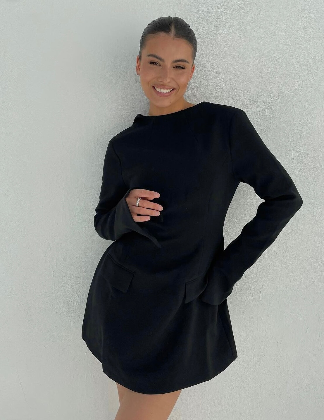 tiered mini dress black Cap Sleeve Midi Dress  Odd Muse