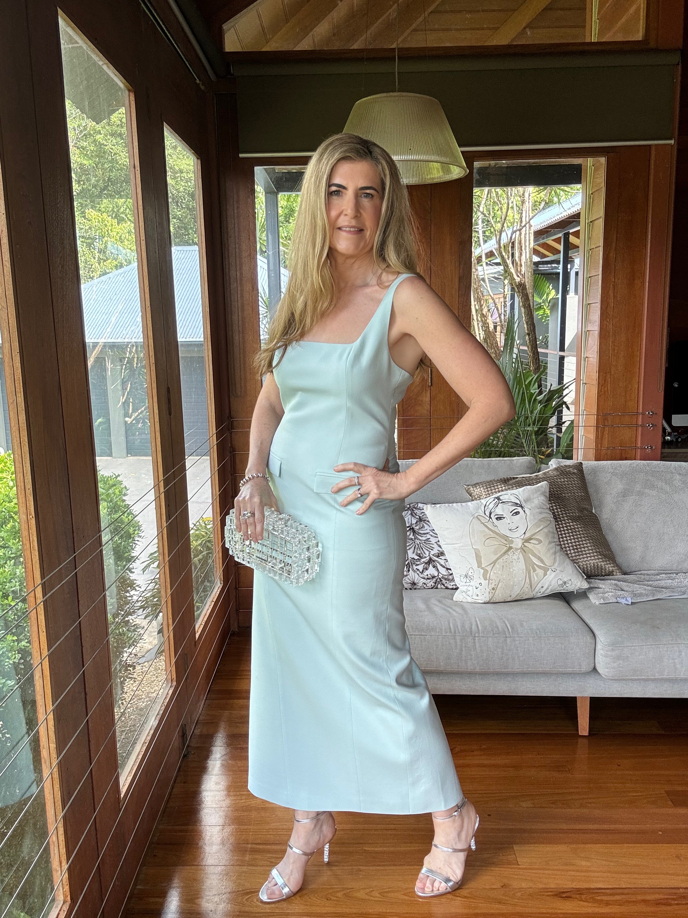 Anna Quan Ivana Dress Ice Blue Size 12