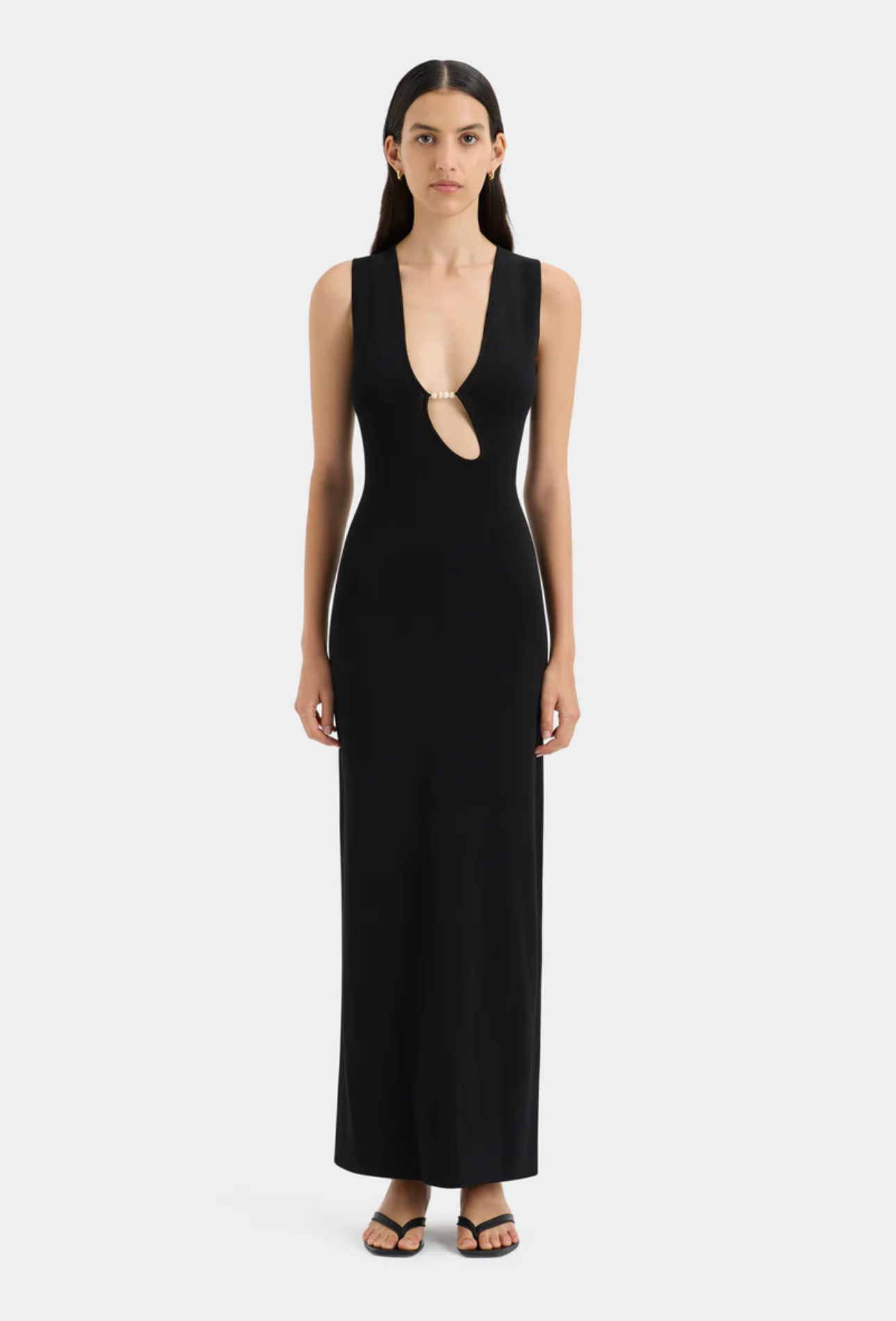 SIR Kinetic Beaded Maxi Dress Black Size 3