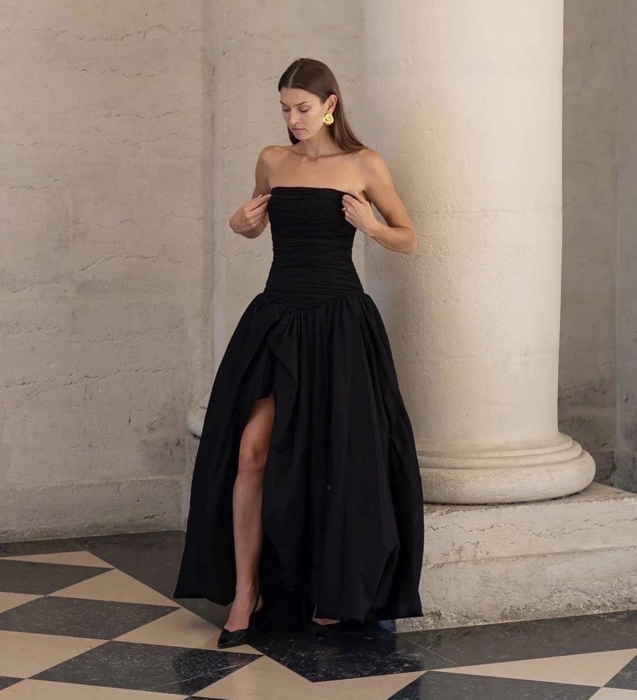 violette bubble hem maxi dress Aje + Aje Behold Violette Bubble Hem