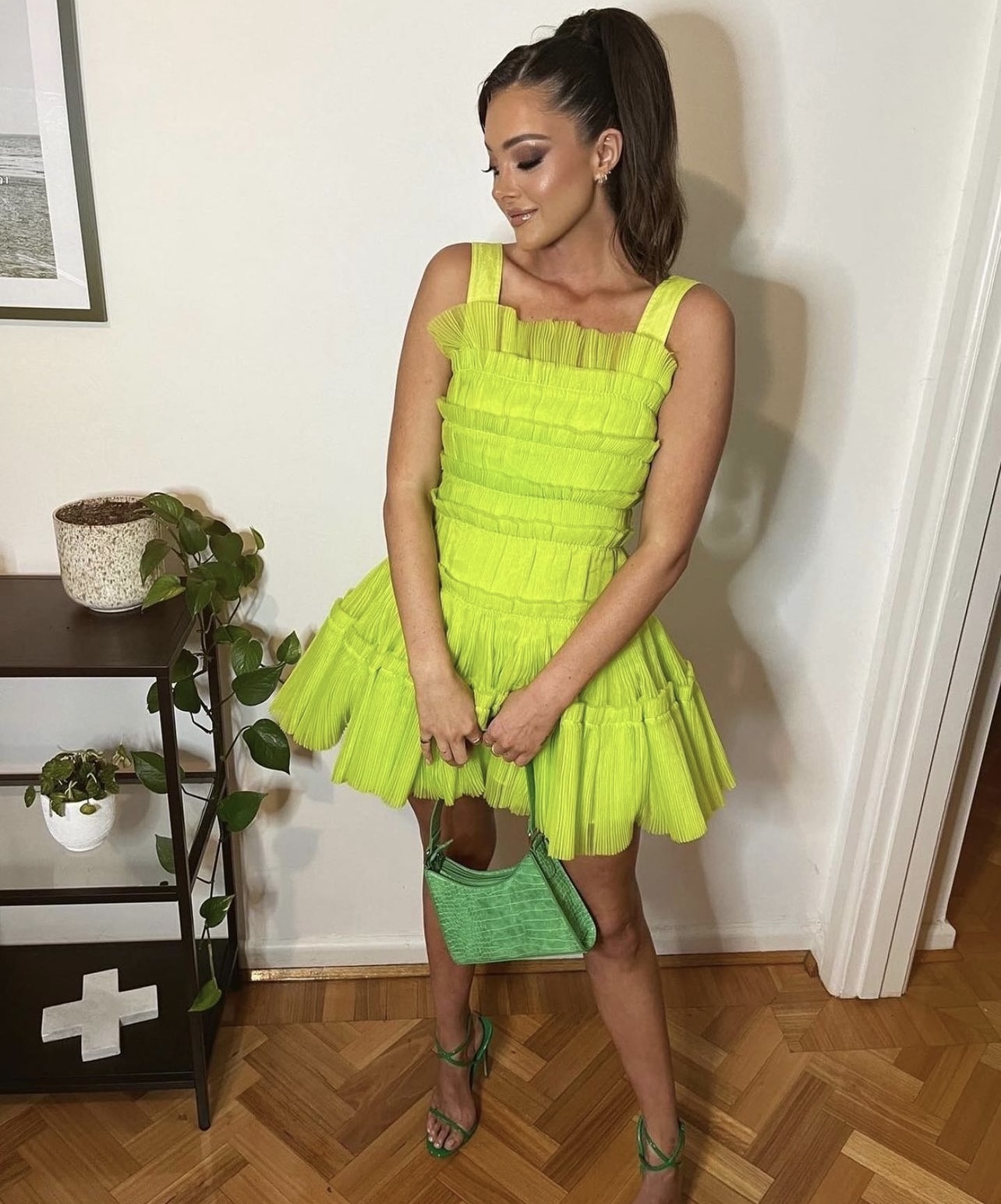 knee length dresses for ladies Rent The Nova Pleated Midi Dress By Aje