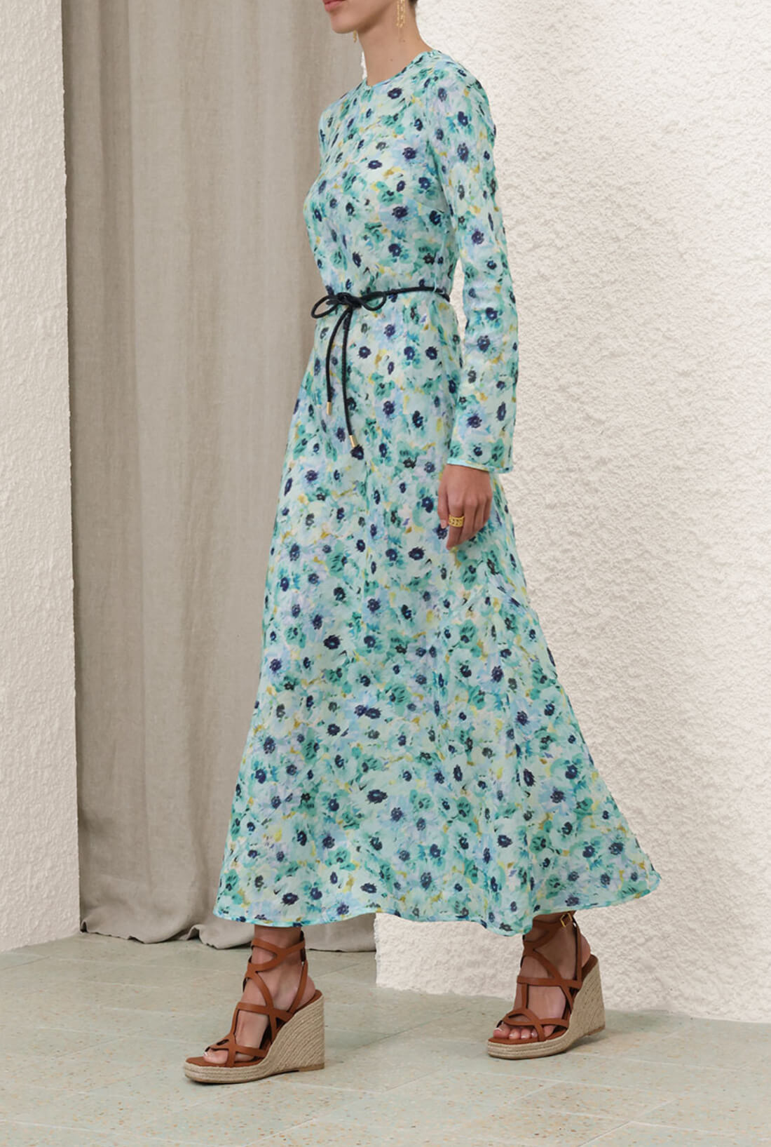 【Zimmermann】LIGHTBURST BIAS LONG DRESS バイアス ロング Zimmermann Lightburst Bias Long Dress Aqua Floral Size 2