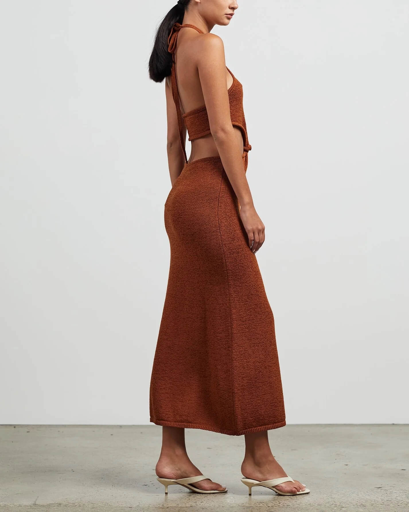 Cult Gaia Cameron Knit Dress Amber Size S
