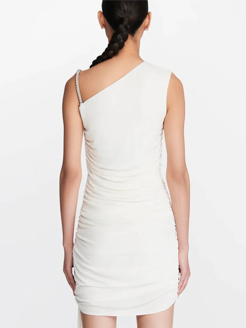 navy blue dress for baby girl Dion Lee Double Rope Knit Dress in Ivory & Cream