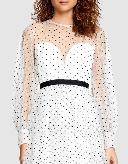 Alice McCall Mysteria Midi Dress Polka Dot Size 10