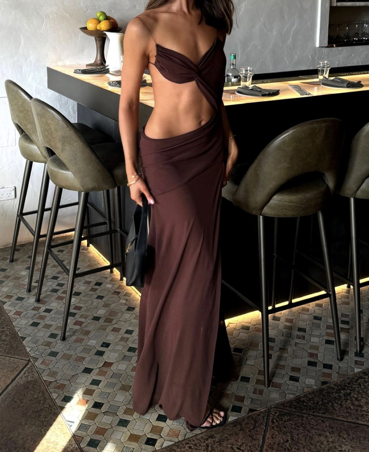 natalie rolt brown dress Natalie Rolt Sloane Dress