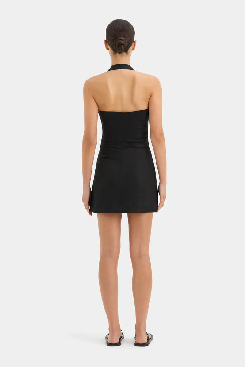 SIR Sandrine Halter Mini Dress Black Size 2 & 3