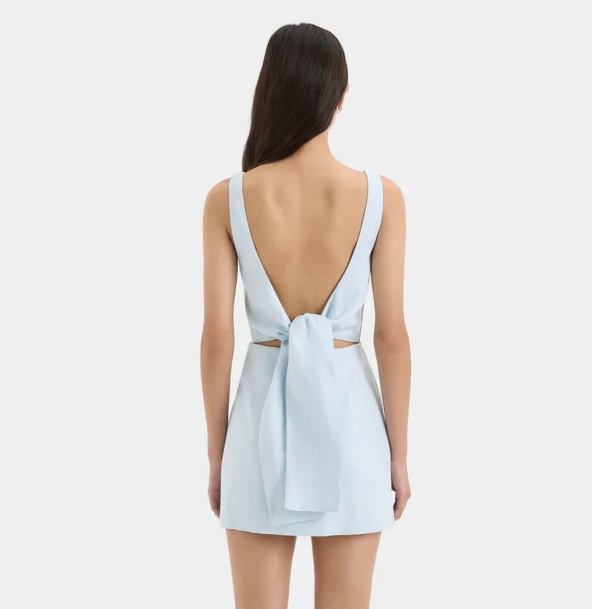 SIR Iris Tie Mini Dress Blue Size 0, 1 & 2