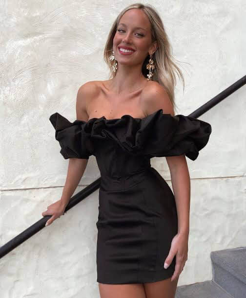 house of cb selena dress black The original Selena dress in raisin. Also available in black and ivory.  Paired with our Paris pumps in 5 inch. Tap to shop or shop on houseofcb.com
