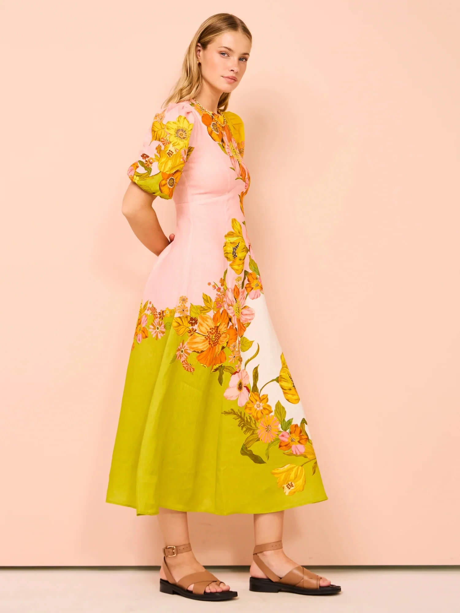 Alemais Silas Midi Dress Multi Size 8 & 14