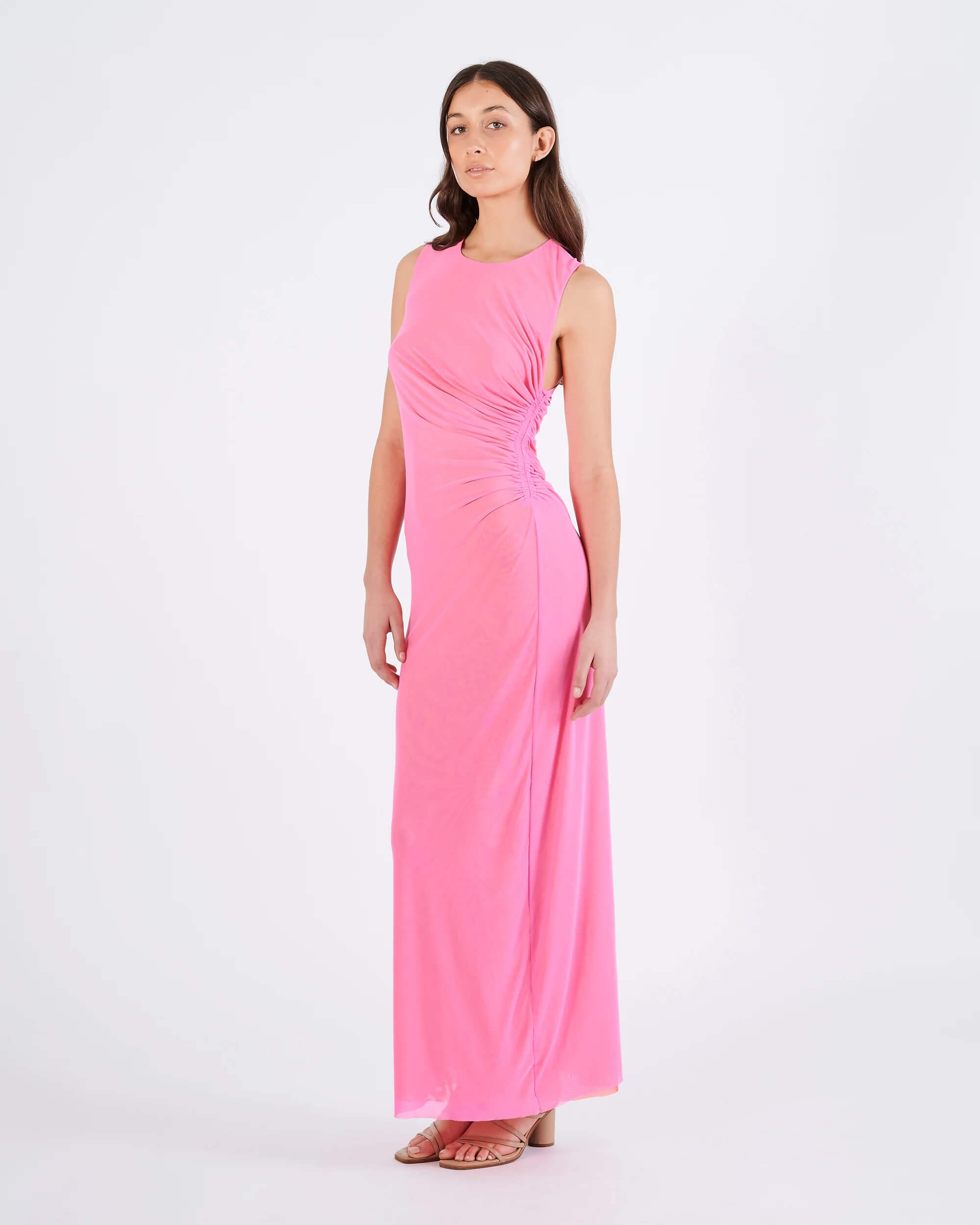 knee length dresses for ladies Scanlan Theodore Italian Mesh Gathered Dress main image 0