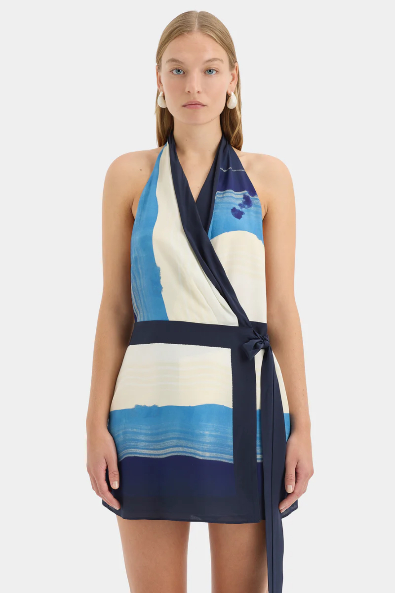mariner wrap halter mini dress SIR the label Mariner Wrap Halter Mini Dress Size 1 / 8 RRP $420 Hire $85