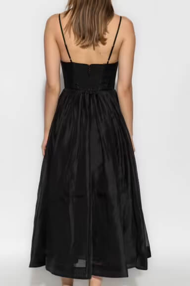 Zimmermann Illustration V Neck Midi Dress Black Size 1