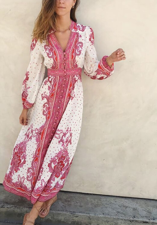 strapless open back dress Zimmermann Halcyon Tie Front Mini Dress in Pink/Purple Paisley
