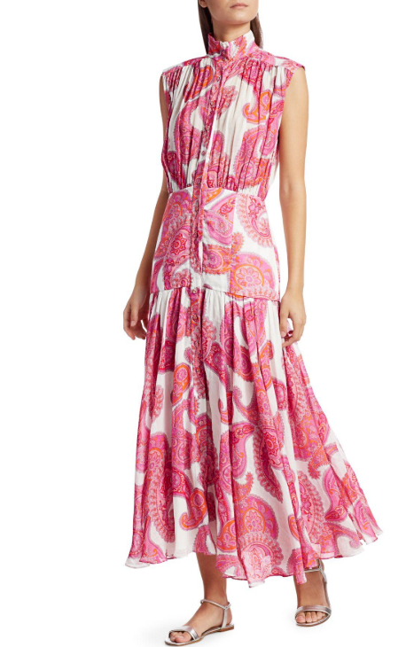 Zimmermann Peggy Sleeveless Shirt Dress Pink Size 1