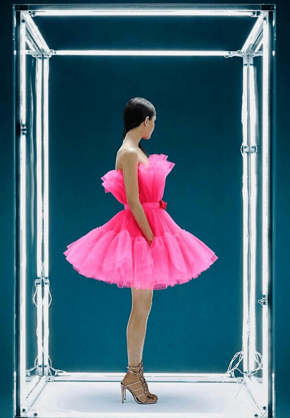 giambattista valli pink flared tulle dress Giambattista Valli Giambattista Valli Flared Tulle Dress Pink Size 10